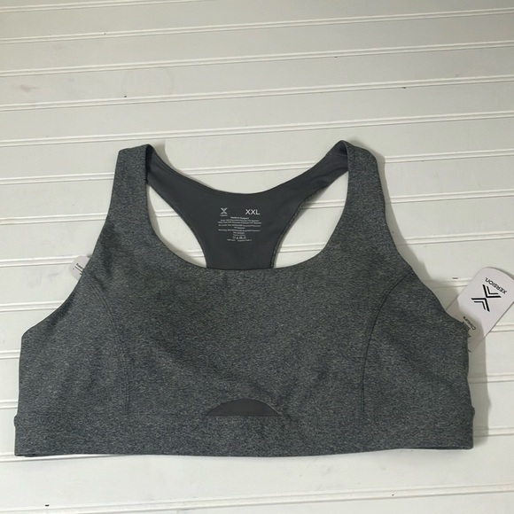 Xersion Gray Sports Bra with Racerback Design - Picture 2 of 6